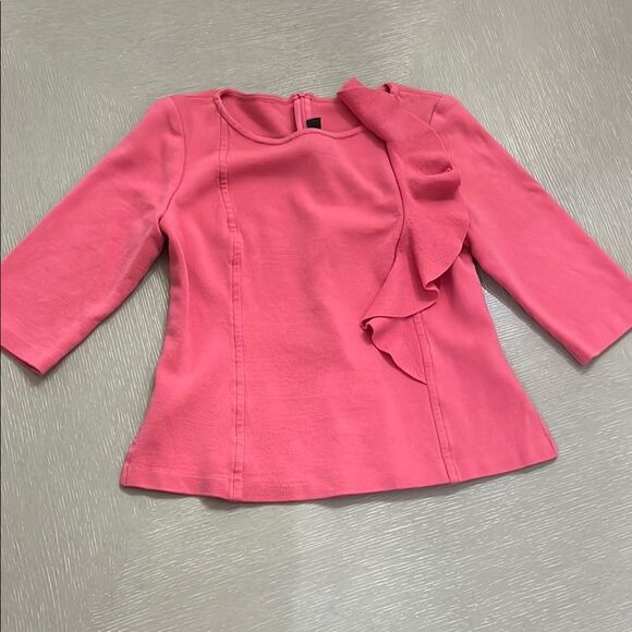 St John Coral Elegant Ruffle Top 10 - Picture 1 of 7